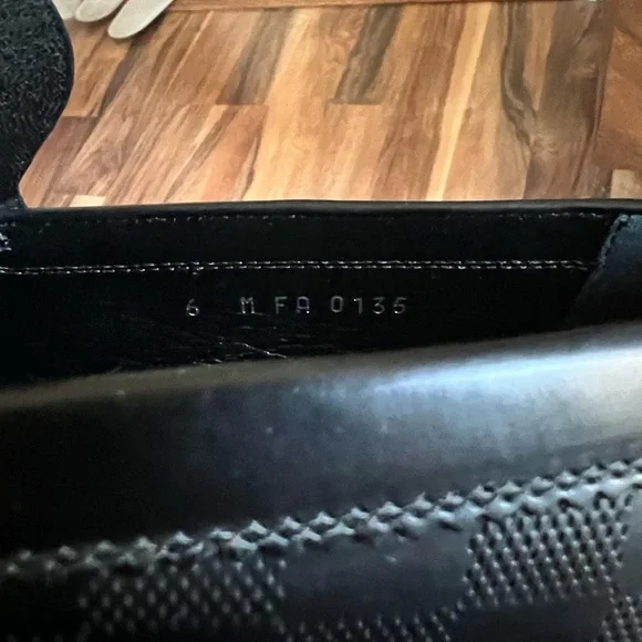 Louis Vuitton Black Checkered Loafers